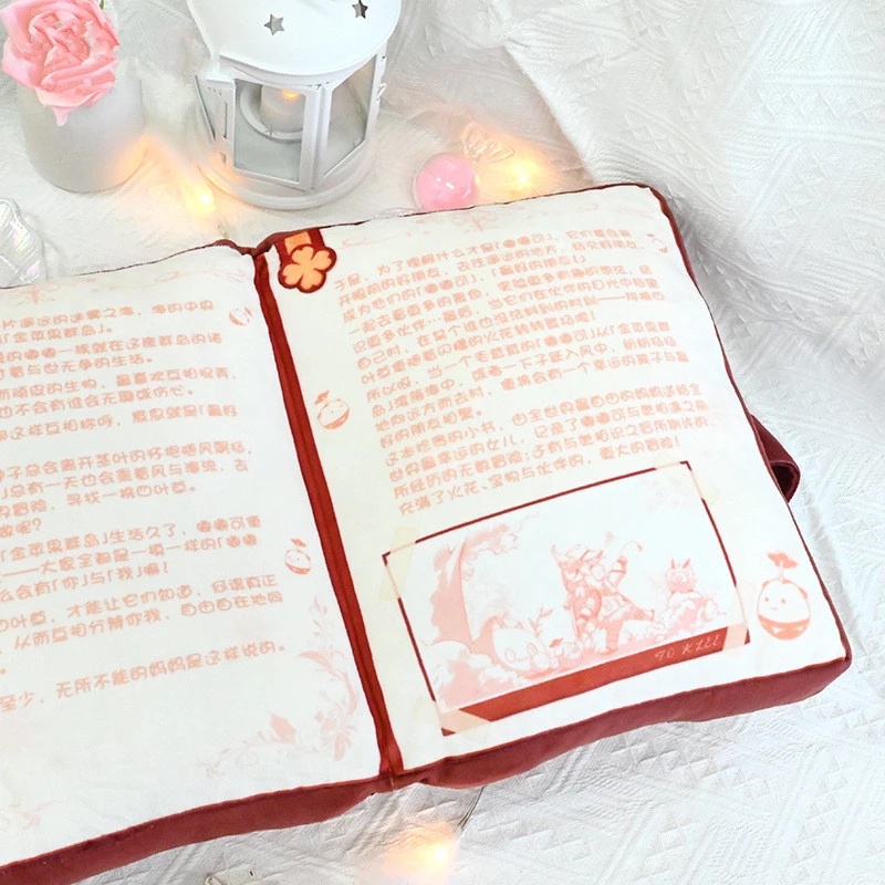 Gối nhồi bông hình sổ tay chủ đề nhân vật Klee game Genshin impact