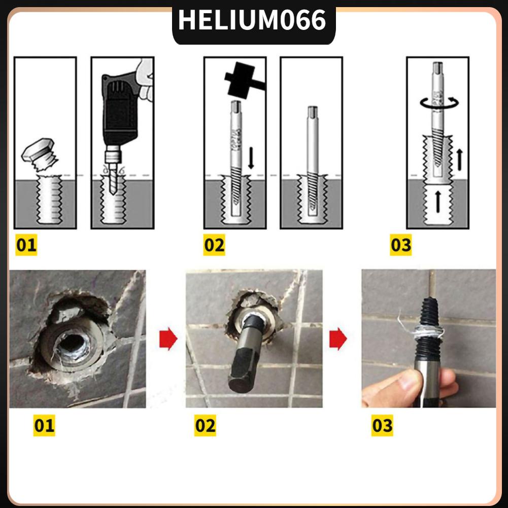 Vít G1 / 2in Vỡ ống Bu lông Loại bỏ Vòi vặn vít bằng thép carbon cho vòi Helium066