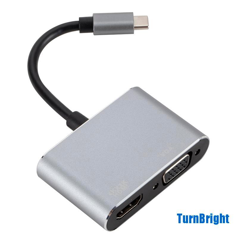 Bộ Chuyển Đổi Usb 3.1 Type C Sang Vga Đa Cổng Hdmi 4k Uhd | BigBuy360 - bigbuy360.vn