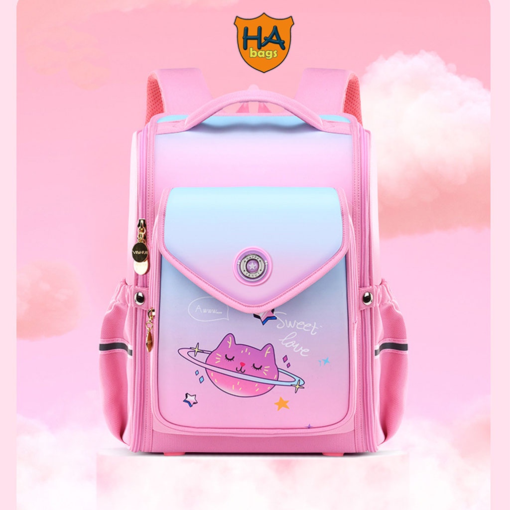 Balo học sinh tiểu học HABAGS chống gù, thiết kế phù hợp với học sinh cấp 1 HA1022