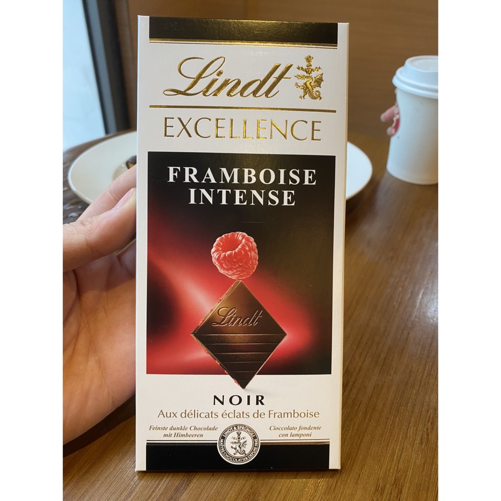 Socola đen nhân mâm xôi 100g - Chocolate Lindt Excellence Framboise Intense Noir (Sô cô la nhập khẩu Pháp)