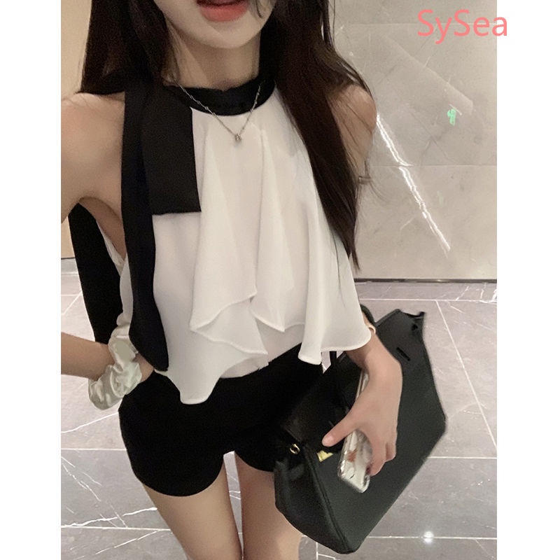 Áo Chiffon Sát Nách Kiểu Pháp Thời Trang Mùa Hè Cho Nữ