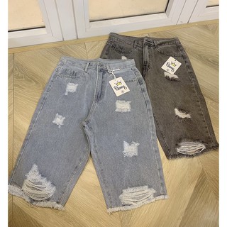 🔅Quần Ngố Jeans Rách Nhiều ( New)