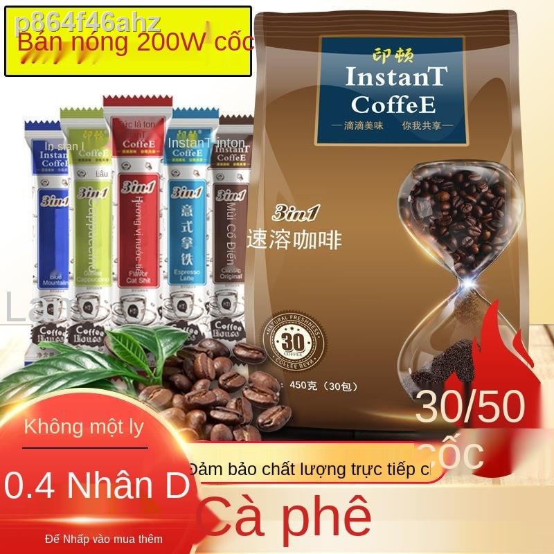 [HOT]♘Cà phê hòa tan chính hãng 50 bột espresso ba trong một 30 cappuccino hương vị núi xanh cổ điển nguyên bản