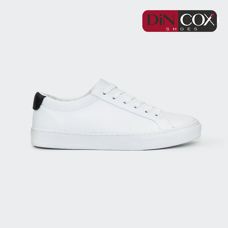 Giày Sneaker Da Unisex DINCOX D20 Năng Động Cá Tính White/Black