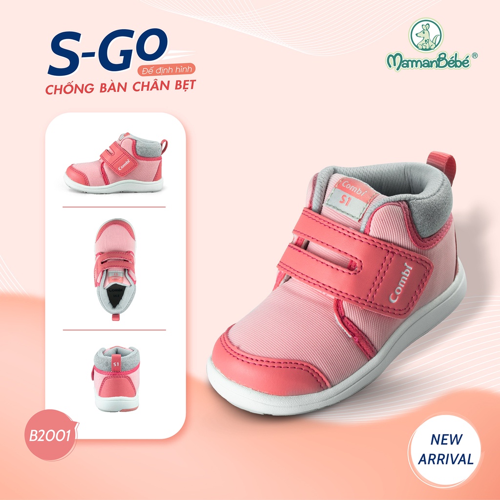 Giày cao cổ Combi S-Go đế định hình B2001 màu hồng Pinky