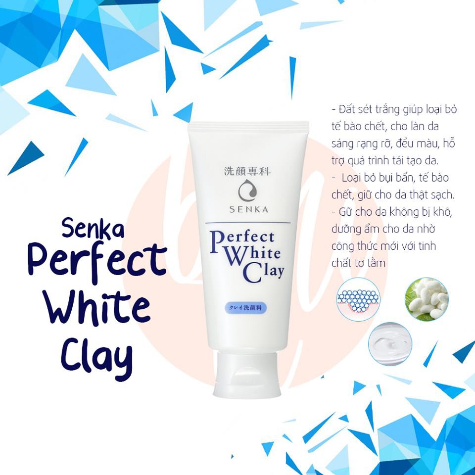 Sữa Rửa Mặt Senka Perfect White Clay 120g