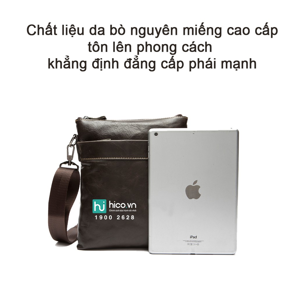 💝[GIÁ SỐC] TÚI ĐEO CHÉO NAM CAO CẤP T032 - PHONG CÁCH HIỆN ĐẠI TRẺ TRUNG - DA BÒ THẬT - TẶNG CÁP SẠC