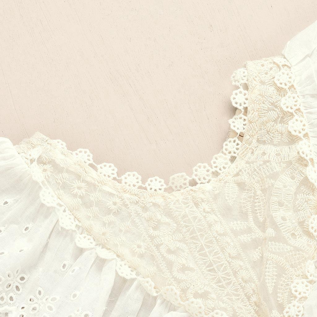 Áo Liền Quần Ren Đáng Yêu Cho Bé