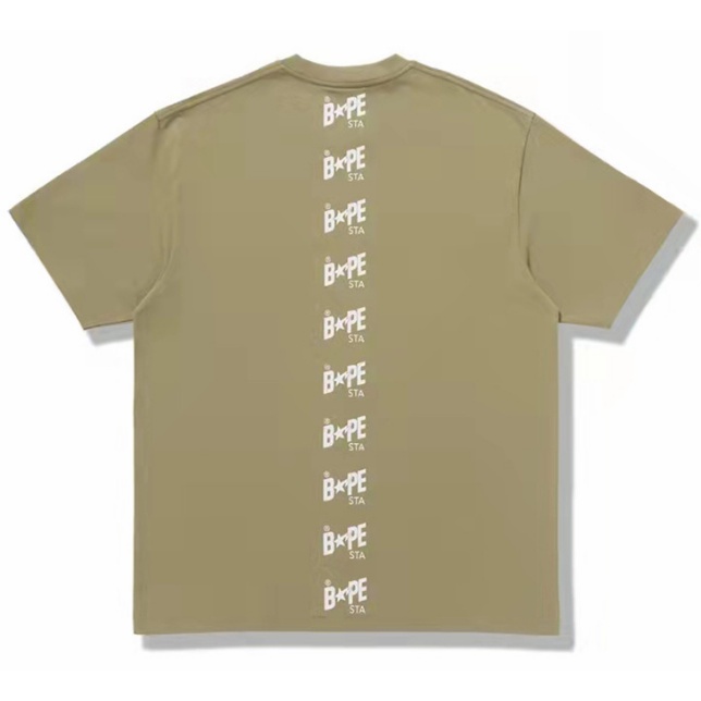 Áo Thun BAPE Ngắn Tay Cổ Tròn Phong Cách Mới Cho Nam Và Nữ