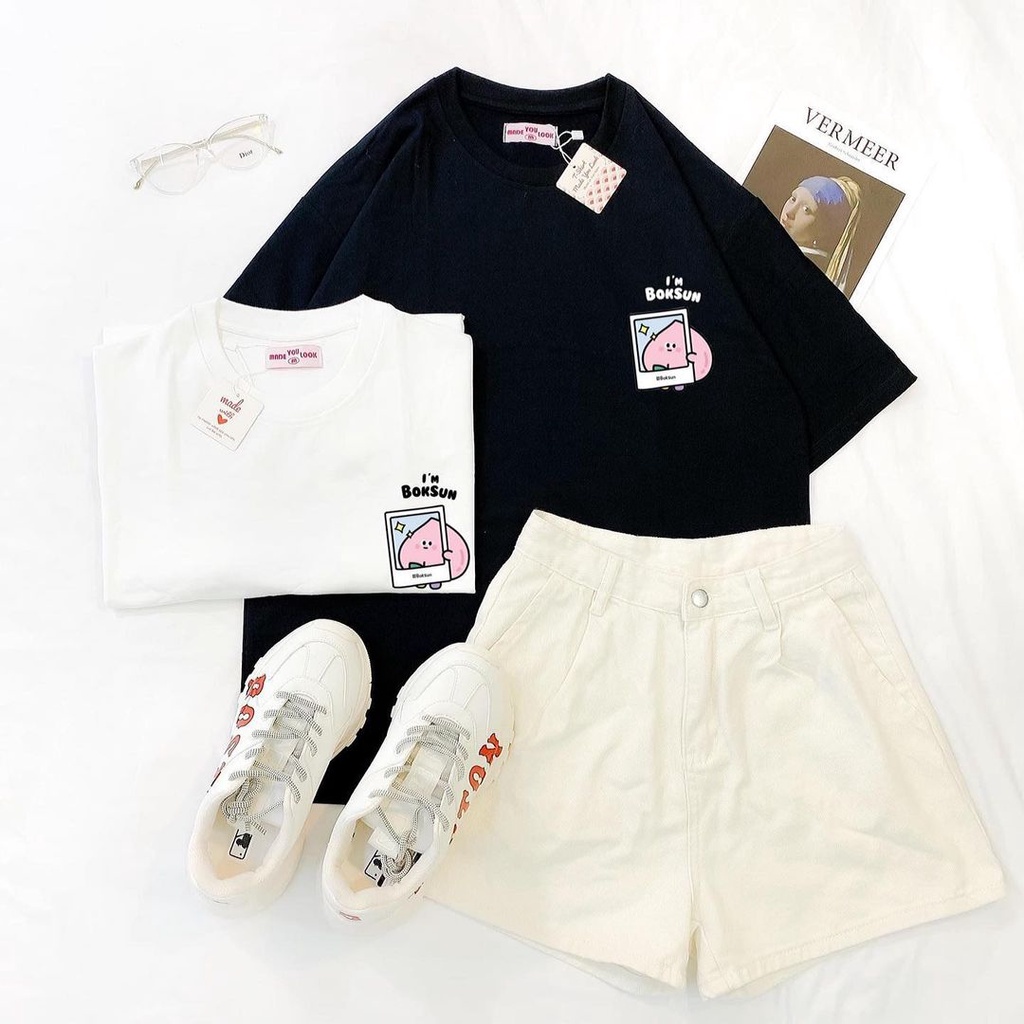 Áo thun tay lỡ Bonsun chất cotton CoolZ phông Unisex nam nữ Cotton oversize form rộng phong cách