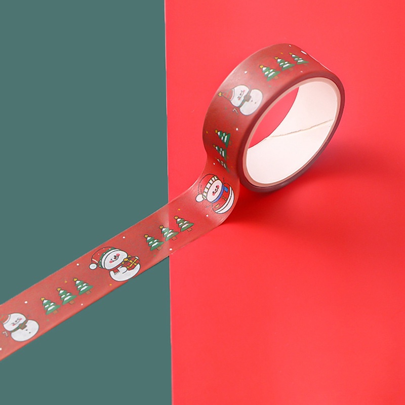 Cuộn Băng Dính Washi In Họa Tiết Hoa Trang Trí Giáng Sinh