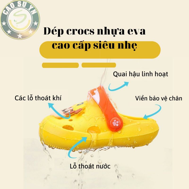 Giày dép sục cross xăng đan sandal cho trẻ em bé trai bé gái hoạt hình đội chó cứu hộ Paw Patrol nhựa cao cấp siêu nhẹ