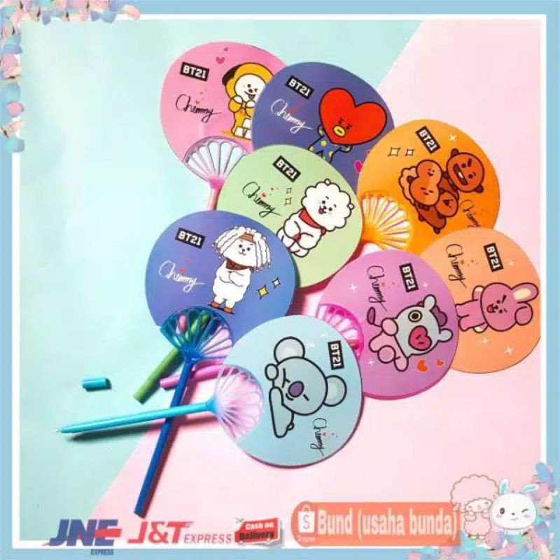 Bút Gel Hình Quạt Của Nhóm Nhạc Bts Bt21