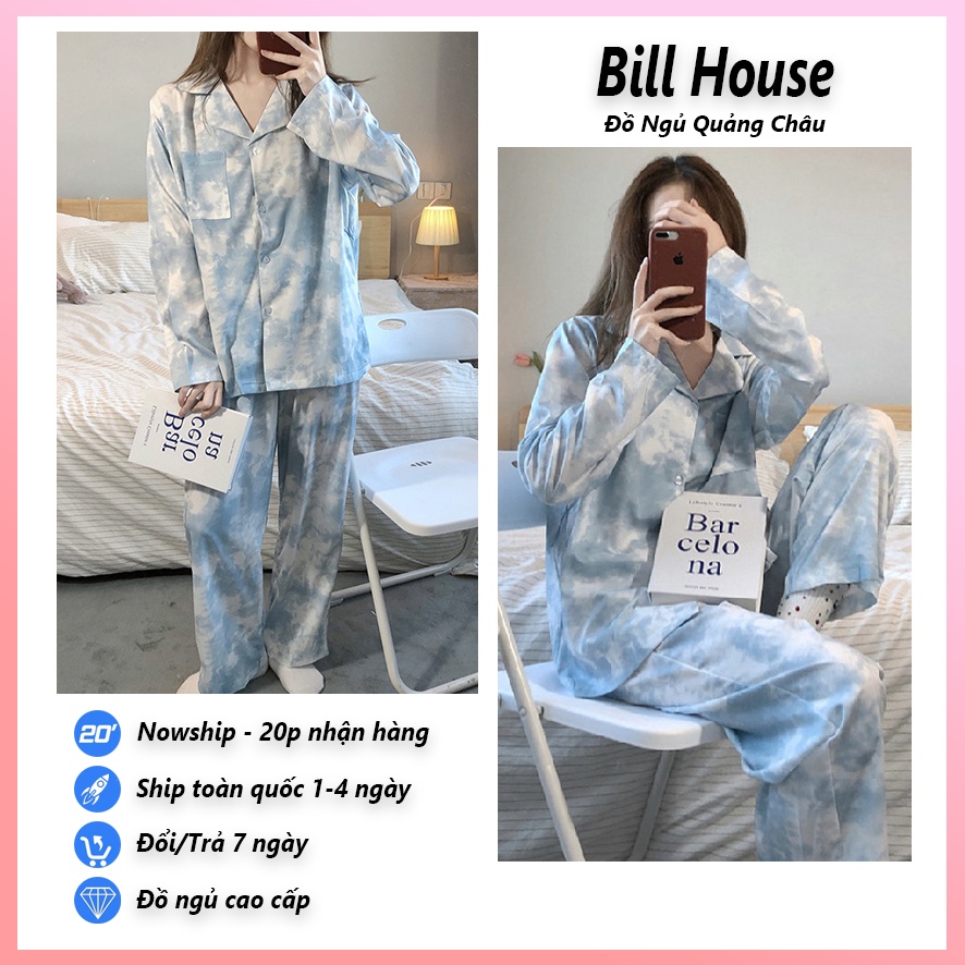Bộ pijama tay dài quần dài cực xinh chất thô hàn mềm mại PJMDAI05