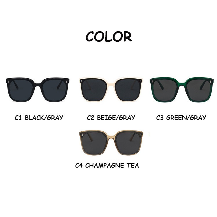 Kính Mát Tròng Vuông Oversize Chống Tia UV400 Coh yrshop Thời Trang Cho Nữ