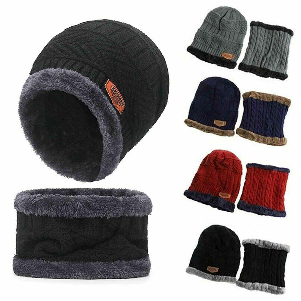 Mũ beanie Kèm Khăn Choàng Len Mềm Mại Thời Trang Mùa Đông Xinh Xắn Kat1