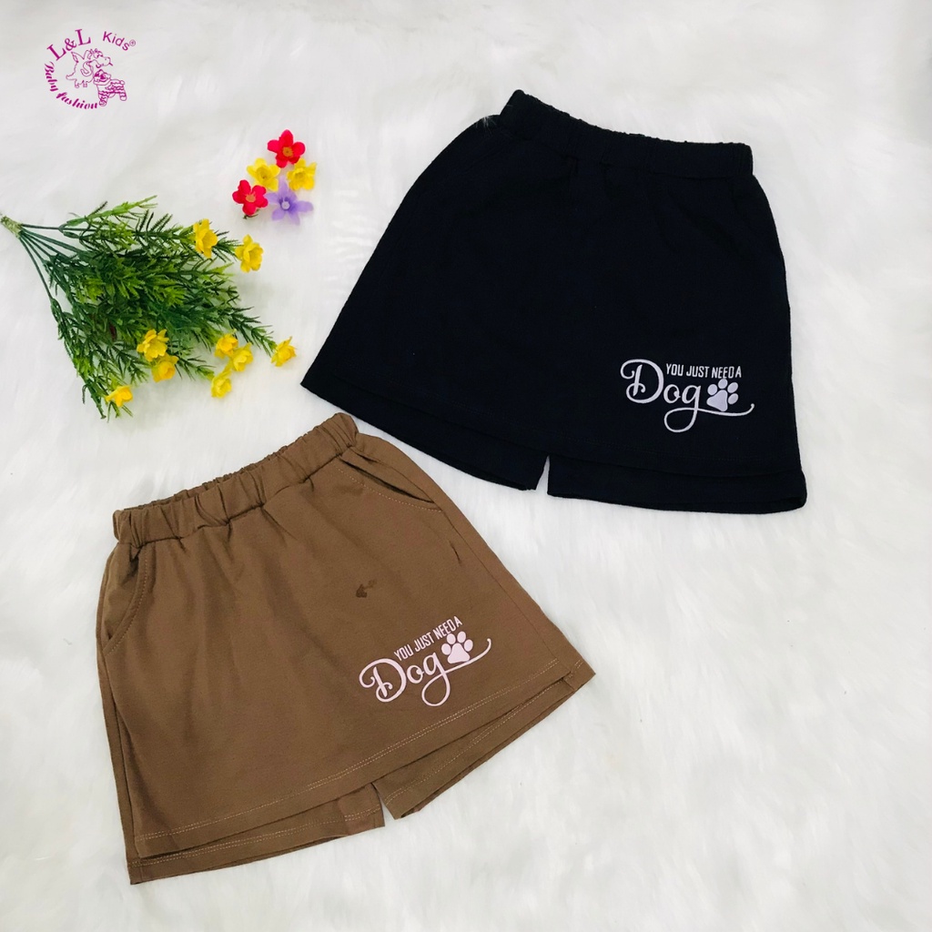 Váy thun L&L Kids cho bé gái 4-12 tuổi chất thun cotton mềm mịn