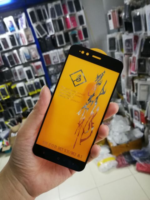Cường lực 6D Xiaomi A1 / Mi 5x Full màn Full keo Ôm viền 2.5D cao cấp ( tặng keo mép giấy lấy bụi )