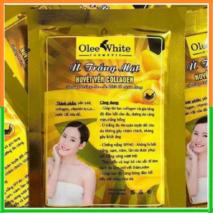 Kem ủ trắng da mặt huyết yến collagen olee white - Dưỡng trắng da sau lần đầu tiên sử dụng | BigBuy360 - bigbuy360.vn