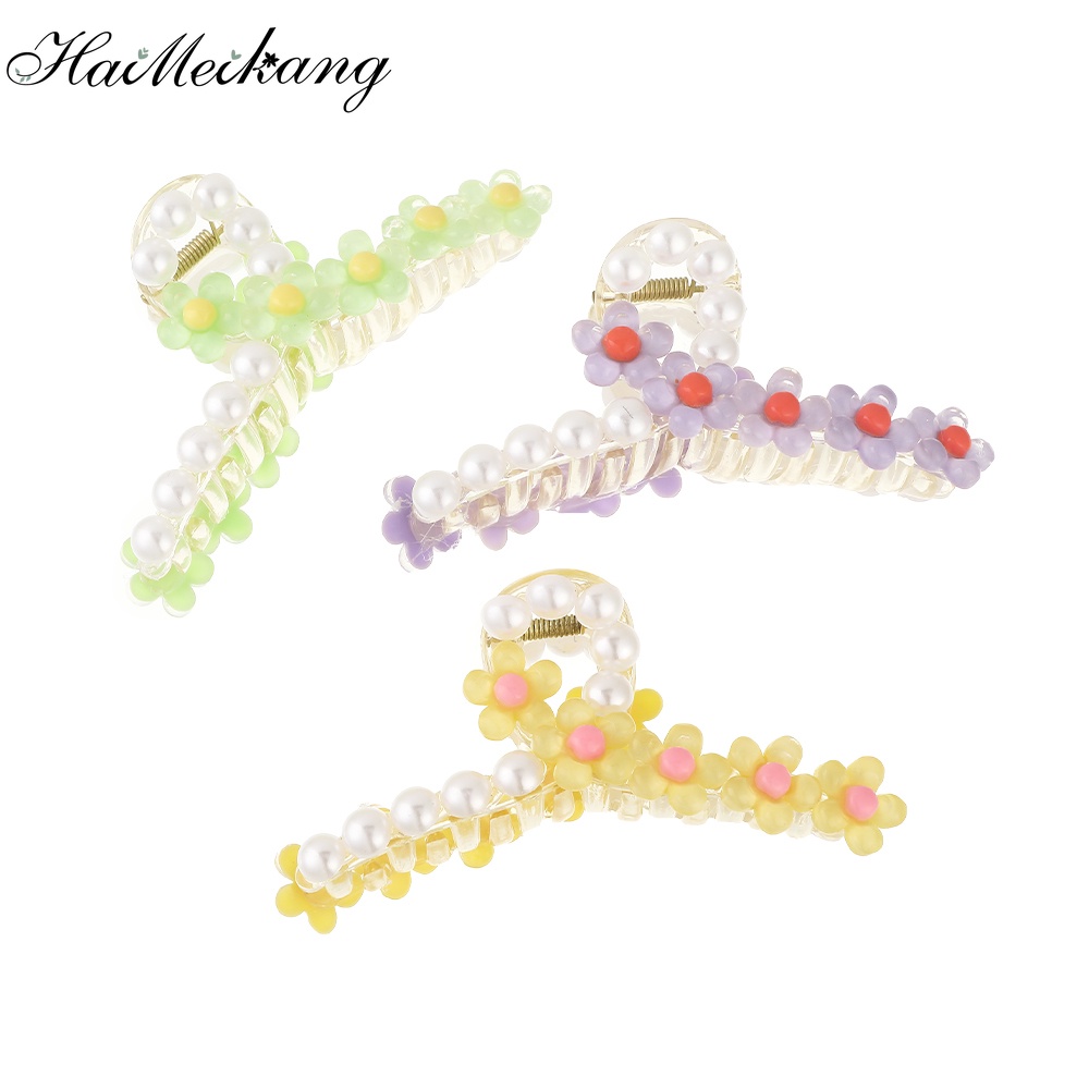 Kẹp tóc Haimeikang hình hoa màu sắc ngọt ngào phong cách Hàn Quốc thời trang cho nữ