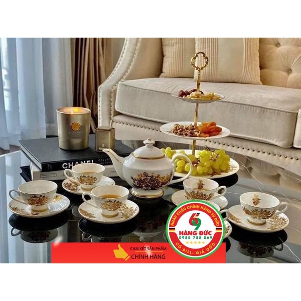 Bộ ấm - chén trà sứ xương châu Âu Imperial hoa cúc - HANGDUC69