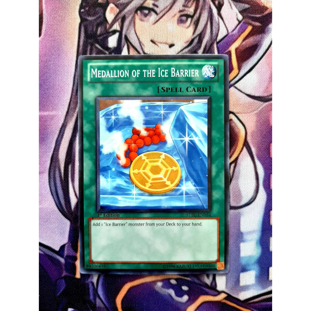 THẺ BÀI YUGIOH MINT 90 - SPELL - Medallion of the Ice Barrier- STBL-EN054 - Common