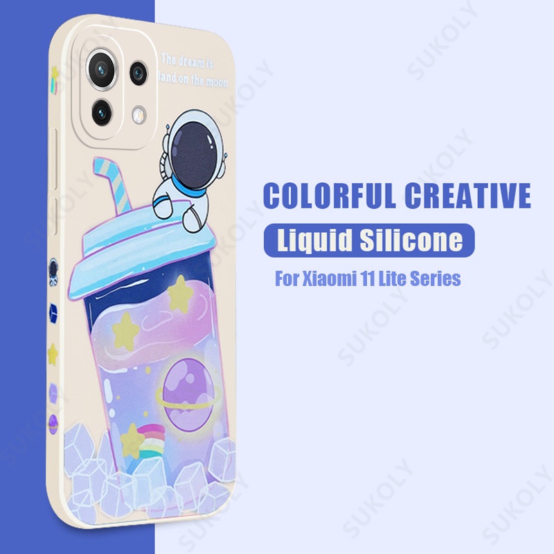 ốp lưng điện thoại phi hành gia thương hiệu thời thượng tương thích Cho Xiaomi Redmi Note 11 Pro 10 Pro 9s 9 8 7 7S Pro Redmi 8 9A 9C 9t 10 Vỏ TPU mềm chống rơi chống sốc case