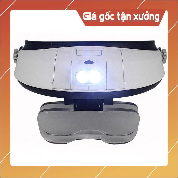 Kính lúp đeo đầu có đèn 81001-G❤️FREESHIP❤️Thiết kế quai đeo, Hỗ trợ đèn led