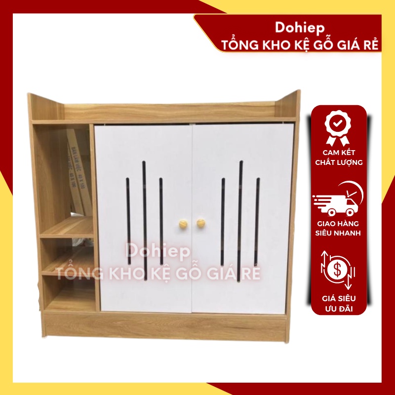 Tủ giày, dép mẫu mã mới 💥 Chất liệu gỗ có cánh chống bụi, cánh trắng có hoạ tiết