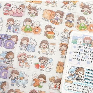 Tấm sticker hoạt hình chủ đề ăn uống