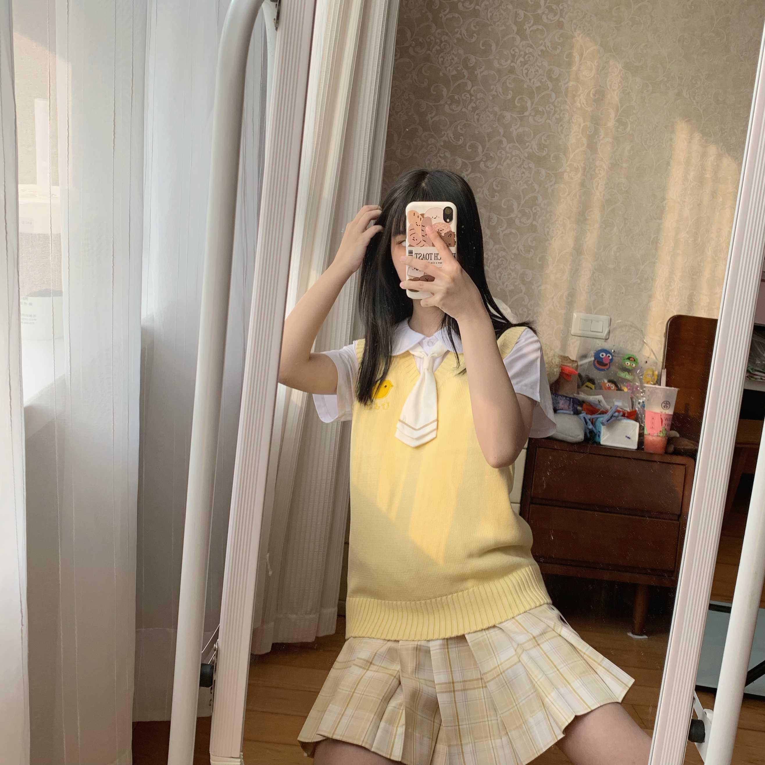 Áo Sweater Dệt Kim Không Tay Phong Cách Nhật Bản Xinh Xắn Dành Cho Nữ | BigBuy360 - bigbuy360.vn