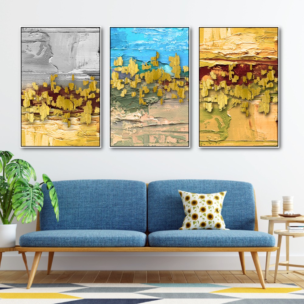 Tranh treo tường canvas nghệ thuật trừu tượng 3D decor trang trí phòng khách và phòng ngủ có khung cao cấp khổ lớn 40x60