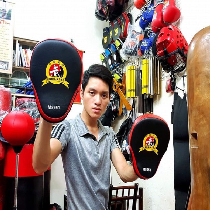 Combo Đích Đấm Boxing - Đích Đỡ Bàn Tay Võ Thuật Walon + Găng Đấm Hở Ngón MMA Walon Chính Hãng