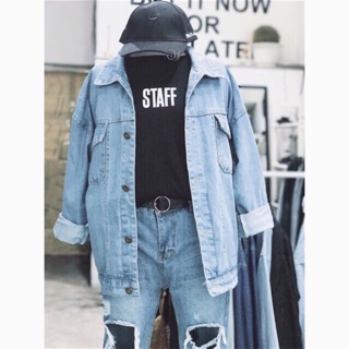 ÁO KHOÁC JEANS NAM form oversize cực chất