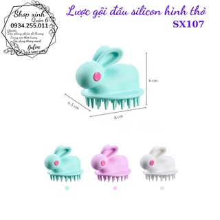 Lược gội đầu massage da đầu silicon hình thỏ #shopxinhquan6#