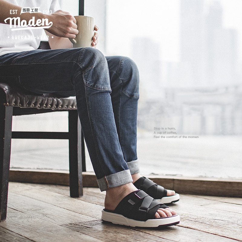 Dép quai ngang MADEN phong cách hàn quốc thời trang mùa hè cao cấp cho nam