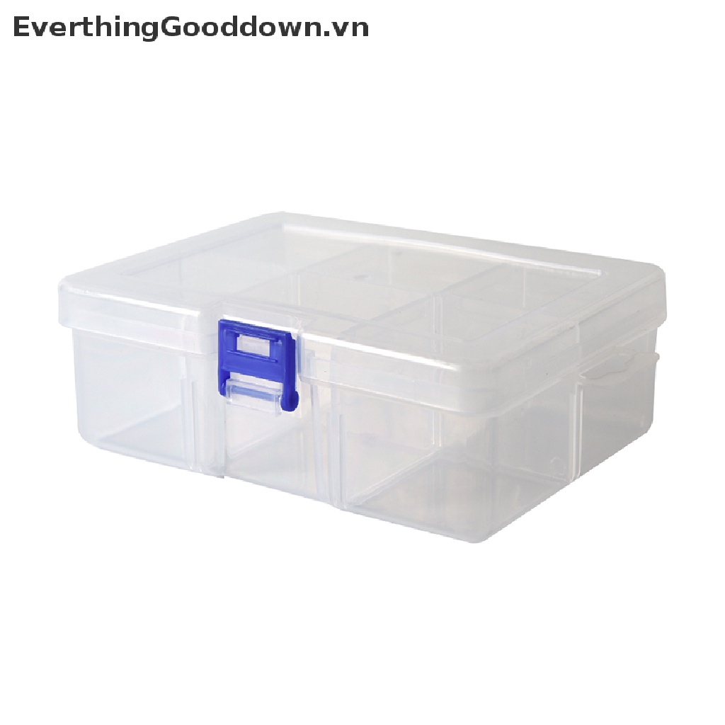 Everthinggooddown 1 Hộp Đựng Mồi Câu Cá 6 Ngăn Lớn Ốp