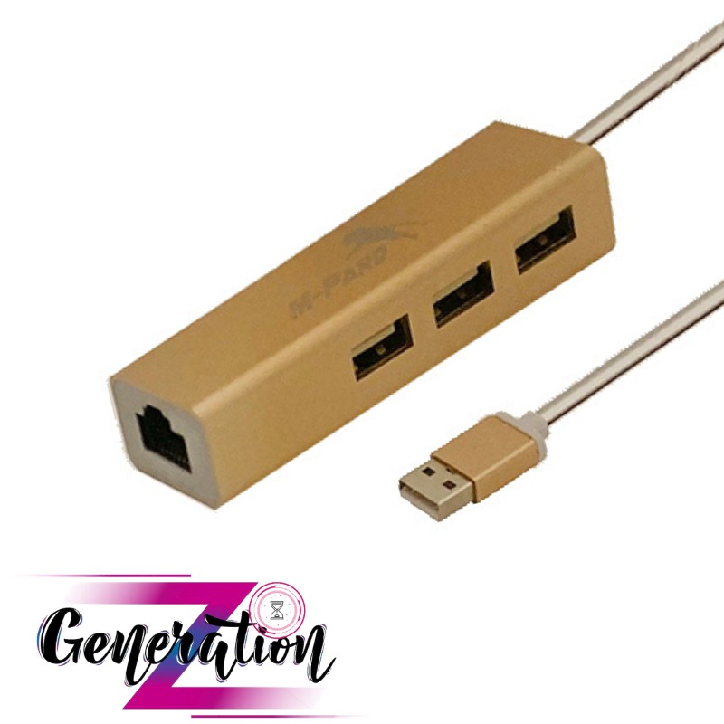 BỘ CHUYỂN USB 2.0 RA 3 USB 2.0 + LAN M-PARD (MH325)