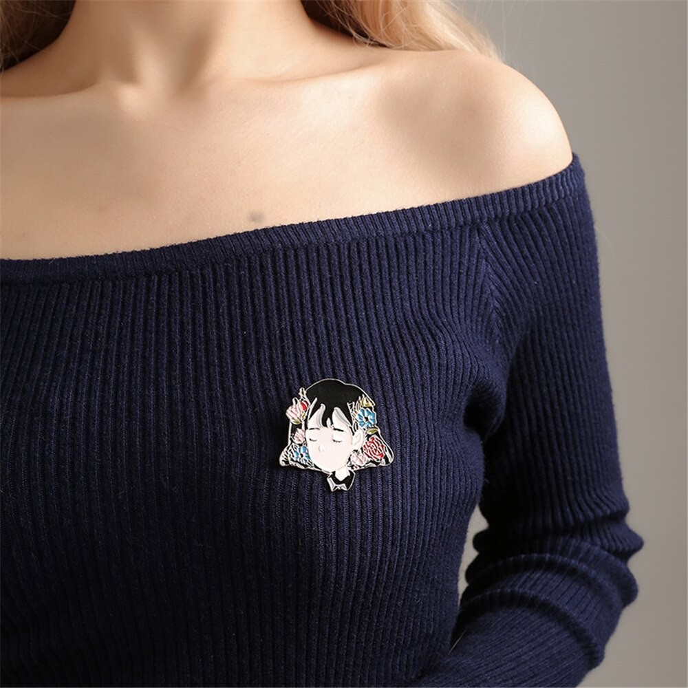 Pin cài áo Cute Girl cô gái mộng mer - GC178