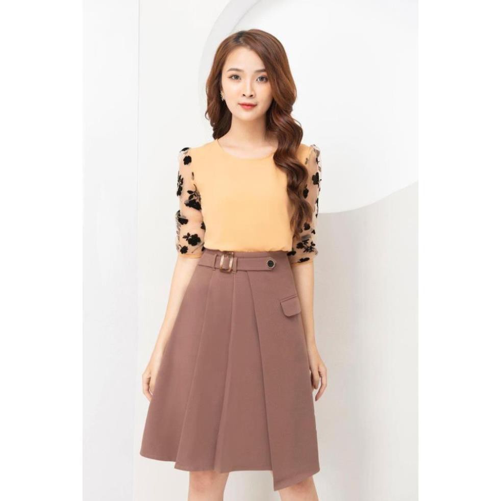 Áo sơ mi lụa phối ren cao cấp, mềm mát, công sở, thanh lịch, lên dáng chuẩn có size to bigsize | BigBuy360 - bigbuy360.vn