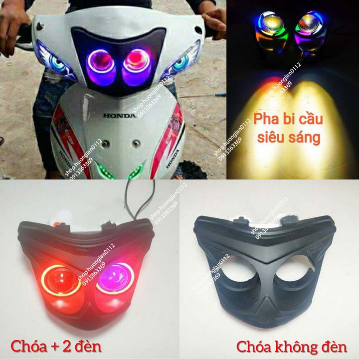 Pha đèn mắt cú xe máy Wave