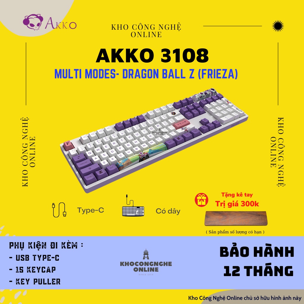Bàn phím cơ AKKO 3108 Dragon Ball Z – Frieza