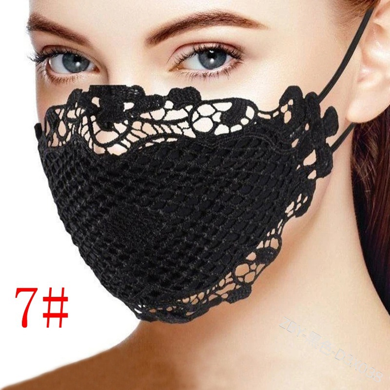 Khẩu Trang Ren Thoáng Khí Có Thể Giặt Và Tái Sử Dụng Tiện Dụng Cho Nữ