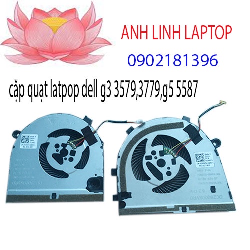 Cặp Quạt CPU - Fan CPU Dell G3 3579, 3779, G5 5587 zin tháo máy