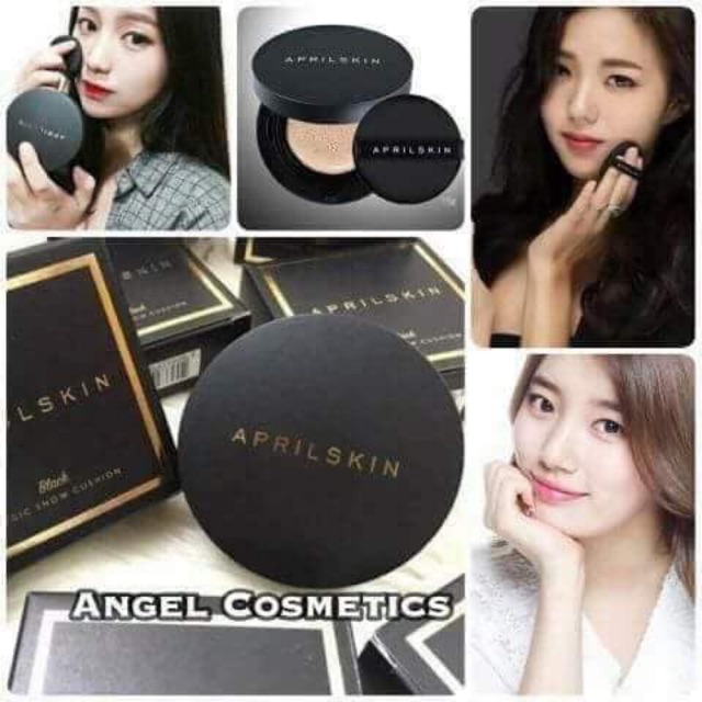 Phấn nước April Skin Black Magic Skin Snow Cushion