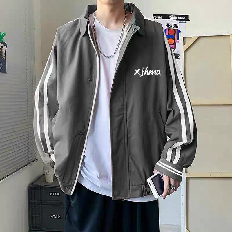 Áo Khoác Kaki Nam Cổ Cao PHối  Cổ Cao Chạy Viền Sọc Thêu Họa Tiết Tinh Tế Đẹp Phong Cách Soái Ca Thời Trang hhp 2022