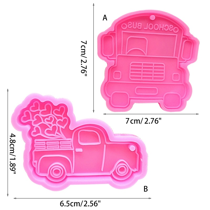 Khuôn Silicone Làm Móc Khóa Nhựa Epoxy Resin DIY