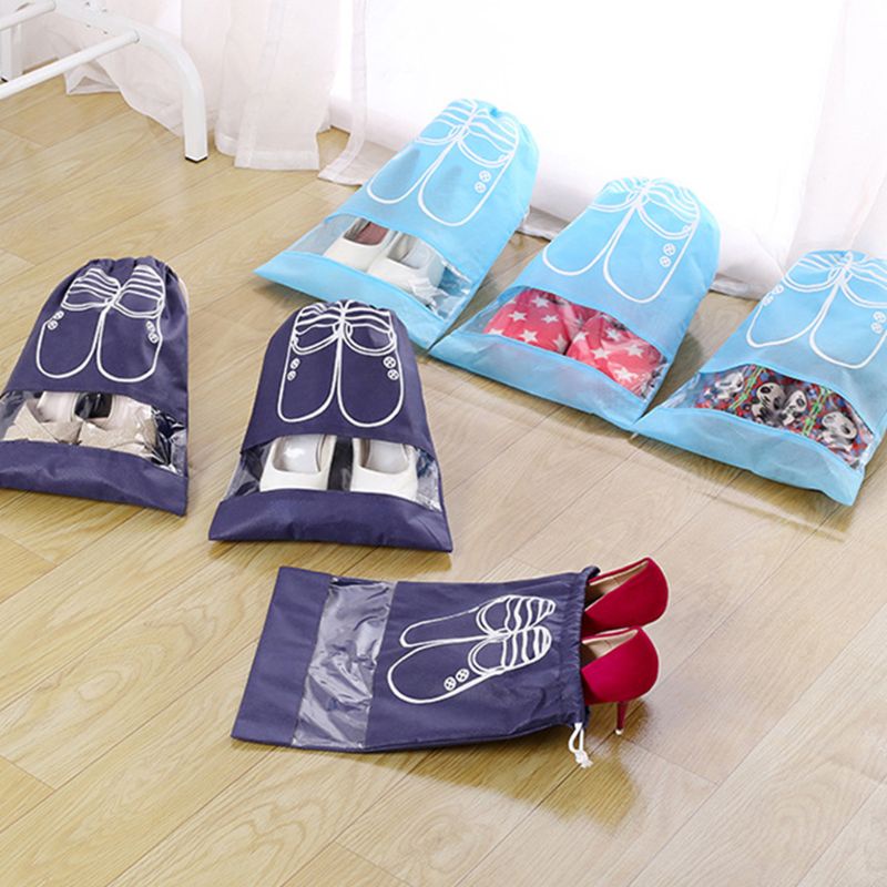 Túi Tote Dây Rút Kích Thước Lớn Chống Nước Đựng Giày 2 Kích Thước Nhỏ Gọn