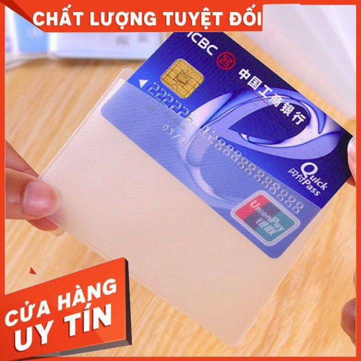 LẺ 1 cái Vỏ bọc thẻ căn cước bằng lái thẻ tín dụng trong suốt